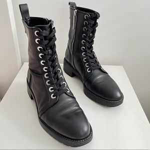 Zara ankle leather boots
